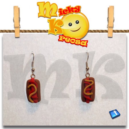 Orecchini pendeti Hot-dog!